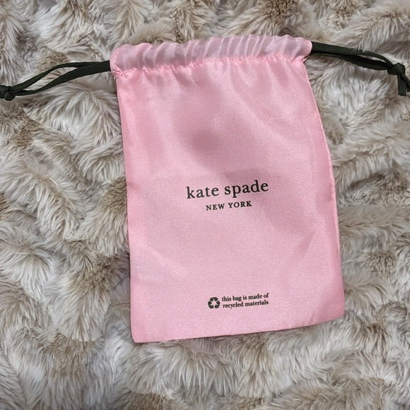 Kate Spade Blush Pink Satin small jewelry pouches / drawstring dust bags lk new - Picture 2 of 14